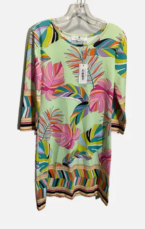 Jean-Pierre Klifa Daphne Dress Womens Small Green Tropical‎ UPF 50+ Resort Shift thumbnail 1