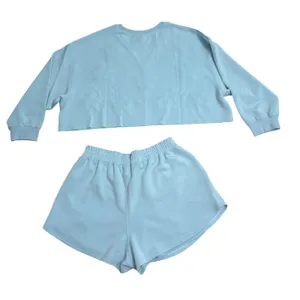 Simply Southern Ice‎ Blue Pearl Star Crop Sweatshirt and Skort Set XL NEW thumbnail 9