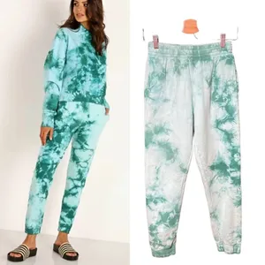 Frankie's Bikinis Aiden‎ Sweatpants Emerald Tie Dye Green Size Small thumbnail 2