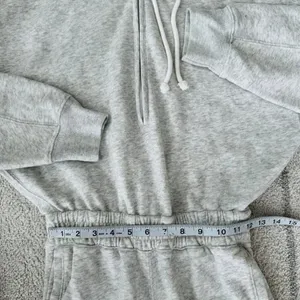 Abercrombie & Fitch Soft Hooded Gray Jumpsuit Loungewear Comfy sz XS thumbnail 6