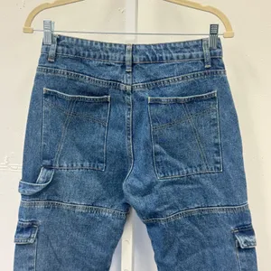 Edikted Denim Cargo Carpenter Jeans Straight Leg Multi Pocket Women's Size S thumbnail 7