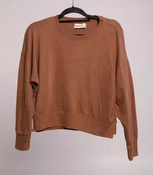 Abercrombie Fitch Soft AF Cozy Crewneck Pullover Sweatshirt Rose Mauve Size S‎ thumbnail 1