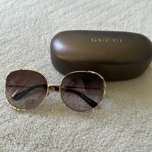 Gucci 59mm Round Sunglasses in Gold/Brown Gradient thumbnail 4
