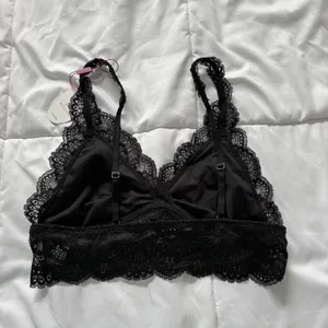 NWT Avidlove Black Floral Lace Bralette V-Neck Large Goth Grunge Dark Romantic thumbnail 5