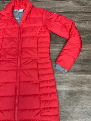Columbia Women’s S Red Omni-Heat Long Puffer Coat Full Zip thumbnail 5
