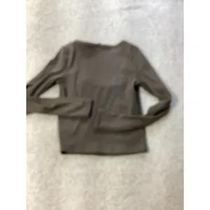 Wild Fable Womens XS Taupe Brown Ribbed Square Neck Long‎ Sleeve Crop Top Shirt thumbnail 3