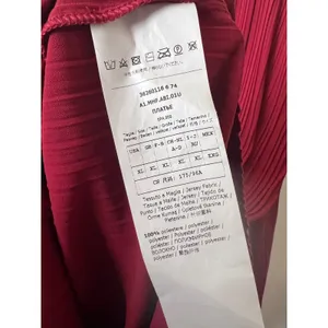 Max Mara Leisure Burgundy Red Tubo Pleated Plisse V-Neck Midi Dress XL‎ thumbnail 7