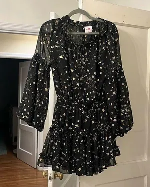 Black star short dress thumbnail 1