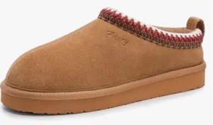 Fitory Women's Suede Leather Flat Short Casual Mini Slipper Boot, Sz 10 thumbnail 1