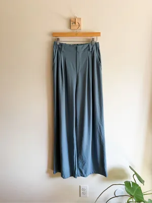 Halara Sky Blue High Waisted Waffle Pants Size M thumbnail 2