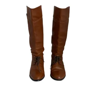 Vintage LL Bean Womens 7 M Tall Tan Brown Soft Leather‎ Riding Lace Boots Canada thumbnail 14