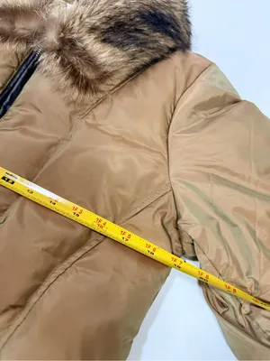 MICHAEL Michael Kors Quilted Puffer Jacket with Faux-Fur Collar in Camel/Tan thumbnail 6