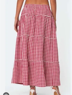 Edikted Gingham Maxi Skirt thumbnail 2