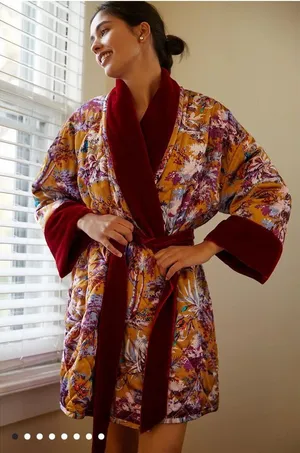 Anthropologie Quilted Robe thumbnail 1