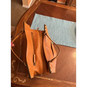 C & C California Leather Bag Satchel Crossbody Tote Womens Bag British Tan thumbnail 11