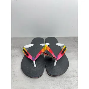 Havaianas Flip Flop Size 6 Sandals Womens‎ Multicolor Rainbow NEW thumbnail 3