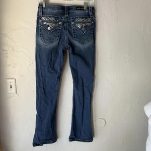 Stella in‎ Dreams Jeans Womens 9 29 Mid Rise Bootcut Sequin Pocket Denim SR116 thumbnail 10