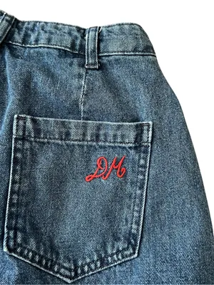 Damson Madder Revolve Women’s Sailor High Waisted Wide Leg Vintage Blue Jeans thumbnail 8
