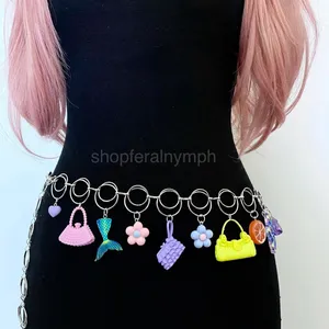 Y2K Harajuku Dopamine Dollcore Handmade Chain Belt, Fits 21-40 Inches, X7GA1417 thumbnail 3