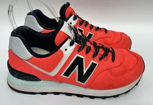 New Balance 574 Women's Shoes Sneakers Size 6 Vivid Coral Running Retro Gym thumbnail 1