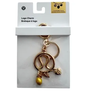 Lululemon Charm Logo Keyring Charm Heart Lemon Bag Charm thumbnail 6