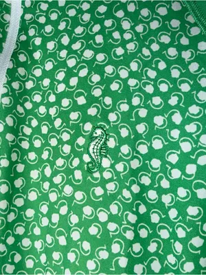 Ralph Lauren RLX Green Pattern Long Sleeve Gold Mock Neck Top Medium‎ thumbnail 3