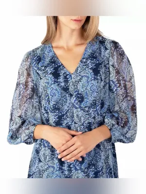 Joie Printed Parisian Paisley Maxi Dress XL NWT thumbnail 7