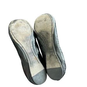 Tory Burch Caroline Ballet Flats Black Sz 6.5 Patent Leather Round Toe Logo thumbnail 5