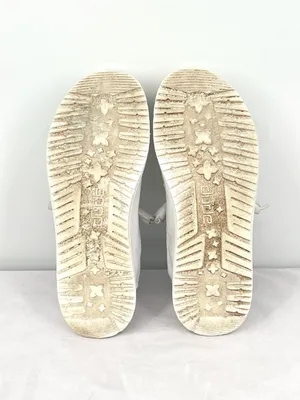 HEY DUDE Wendy Silk Moon White Canvas Slip-On Loafers Women’s 7 thumbnail 7