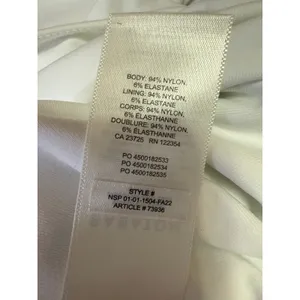 Aritzia Babaton Women's White Long Sleeve Square Neck Thong Bodysuit Top Size S thumbnail 4