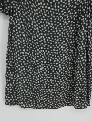Boden Hyacinth Dress 8R Green Scattered Stars 3/4 Flutter Sleeve 100% Viscose thumbnail 5