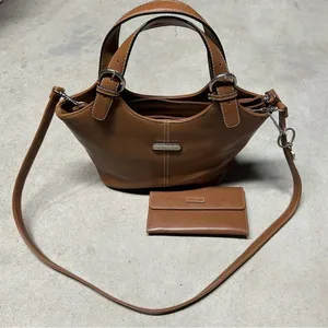 Rosetti Light Brown Camel Vinyl Handbag with Strap & Wallet thumbnail 1
