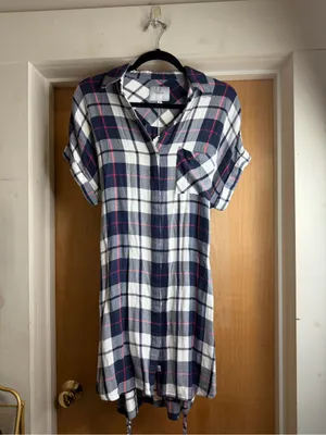 Rails Women’s Plaid Tie Midi Dress - Roped Belt. Size: Medium thumbnail 6