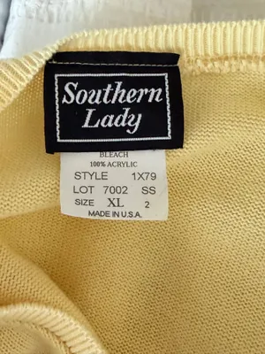 Southern Lady Sweater Yellow Size XL thumbnail 4