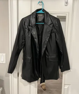 Sans Souci Black leather jacket thumbnail 1