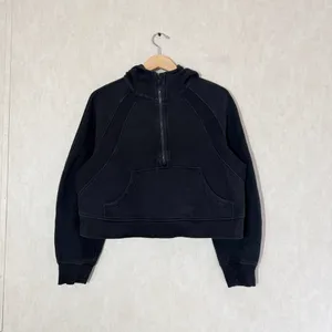 Lululemon Women’s Scuba Oversized 1/2 Zip Sweatshirt Hoodie Pullover Black M/L thumbnail 3