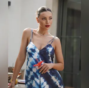 Zara tie die dress thumbnail 3
