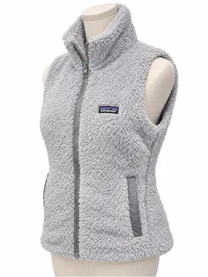 Patagonia Women’s Los Gatos Fleece Vest Small Gray High Pile Sherpa Full Zip thumbnail 3
