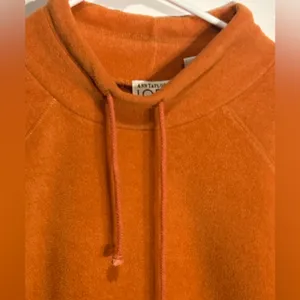 Ann Taylor LOFT fleece half-zip hoodie sweatshirt oversized M/L thumbnail 5