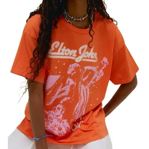 DAYDREAMER Elton John 1977 Tour Tee in Tiger Lily, Size L New w/o Tag MSRP $88 thumbnail 3