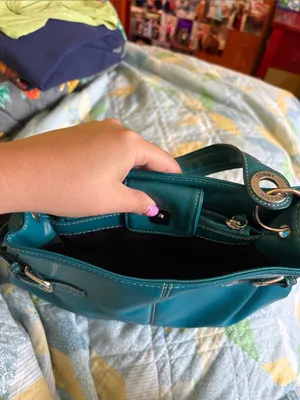 Teal Women's Shoulder Tote Bag Vintage Tommy Hilfiger thumbnail 3