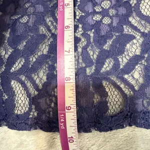 LuLaRoe Womens Size Large Blue Floral Lace Long Duster Vest Sleeveless Open thumbnail 12