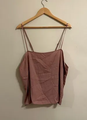 Old Navy Satin Lounge Tank Top in Pink Salt Size 2X NEW WITH TAGS thumbnail 7
