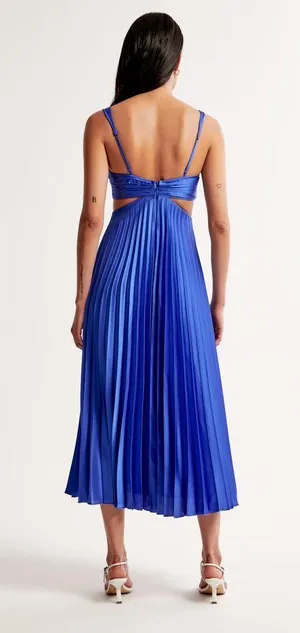 Abercrombie Giselle Pleated Cutout Maxi Dress thumbnail 5