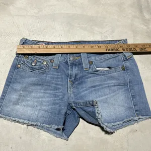 True Religion Women's SZ 28 Keira Cut Off Short USA MADE Micro Shorts Y2K thumbnail 8