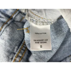 12th Tribe Jeans Small Sofia Light Wash Ankle Tie Cutout Straight Leg Denim thumbnail 8