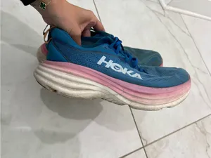 Hoka One Blue / Pink Bondi 8 Running Sneakers Size 8.5 Wide thumbnail 4