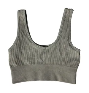 Green Sports Bra Small Seamless Padded‎ Stretch Workout Gym Fitness Top thumbnail 1