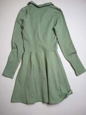 Women's Long Sleeve Sports Athletic Dress Quarter Zip Neck Sea Moss Green thumbnail 5