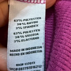 Wildfox Magenta Pink Waffle‎ Knit V-Neck Long Sleeve Top Cozy Casual Sz L thumbnail 7